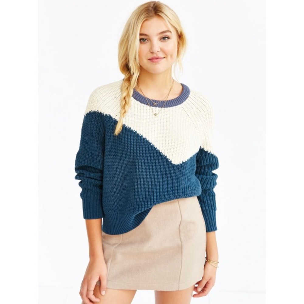 UO Cooperative Ina Colorblock Sweater XS NWT